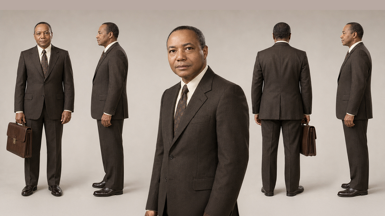 Placeholder artwork: dramatic portrait lighting setup (replace with character portrait)